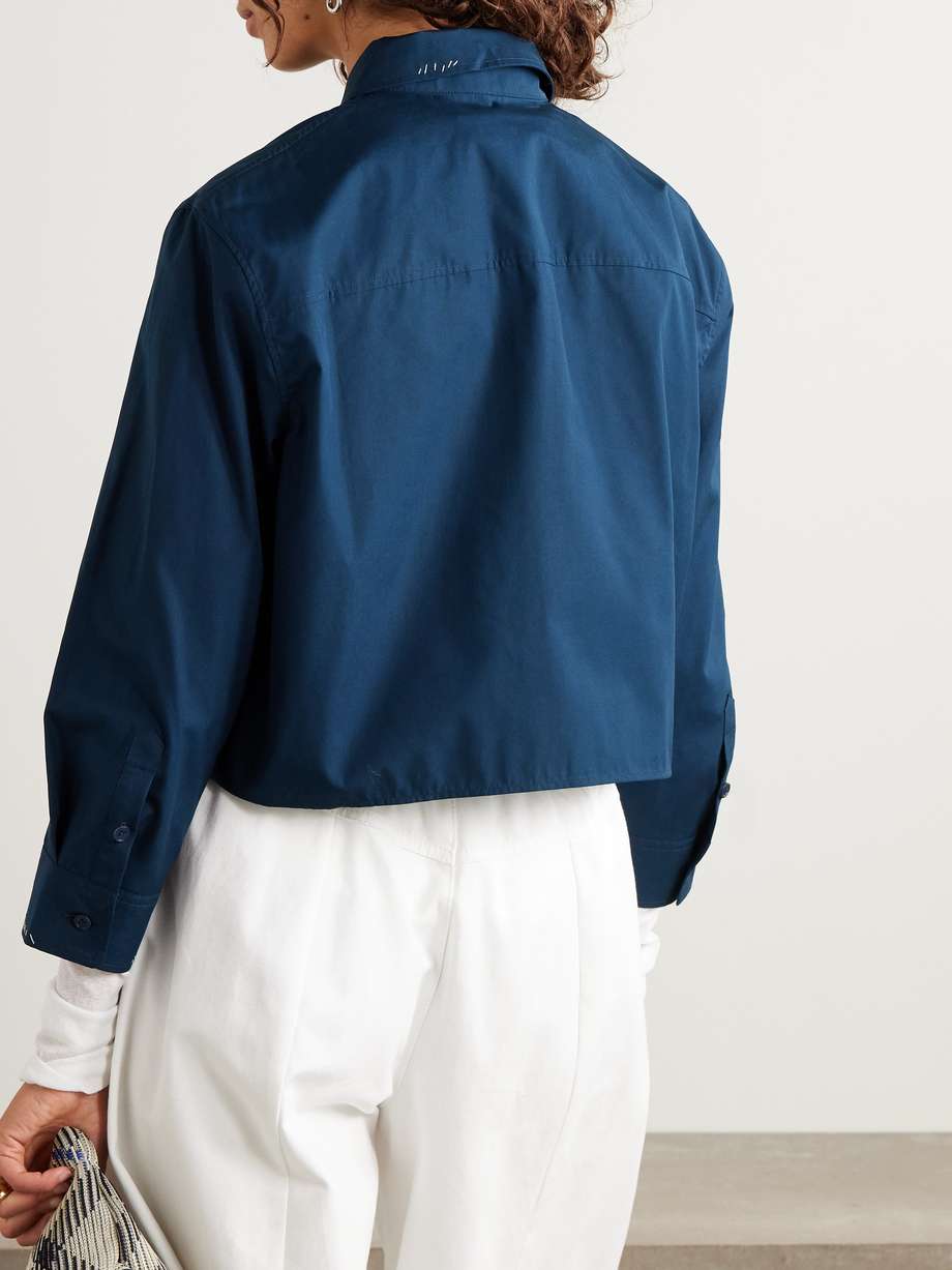Organic Poplin Cropped Shirt