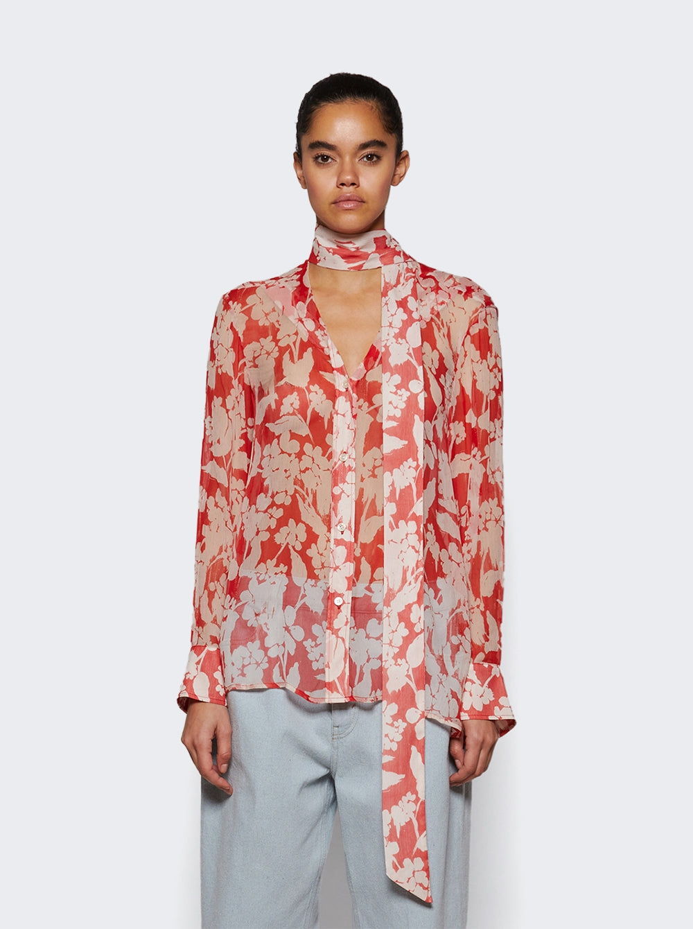 Draped Pleat Detail Blouse