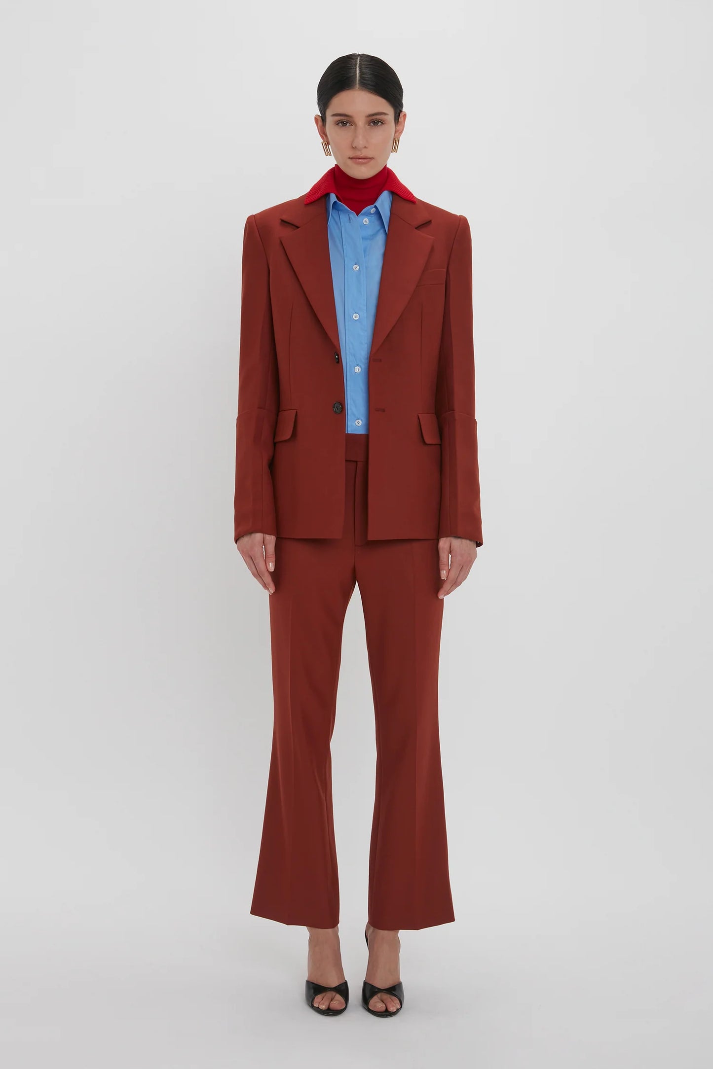70's Cropped Flare in Russet