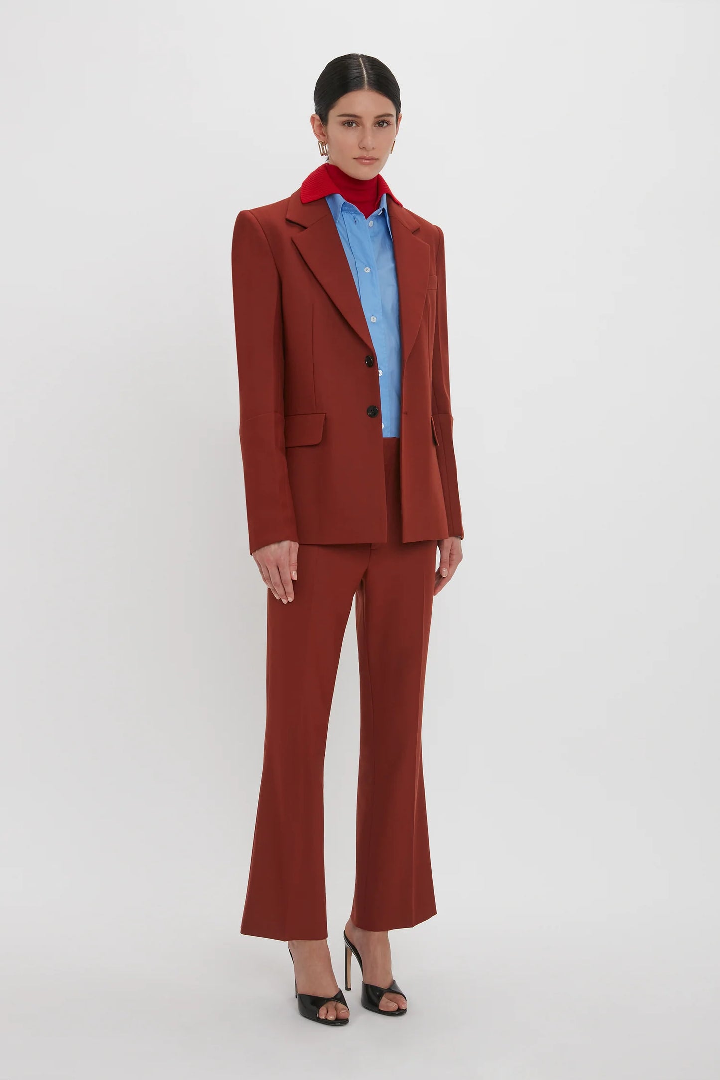 70's Cropped Flare in Russet