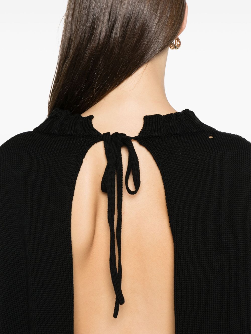 Backless Round Neck Sweater