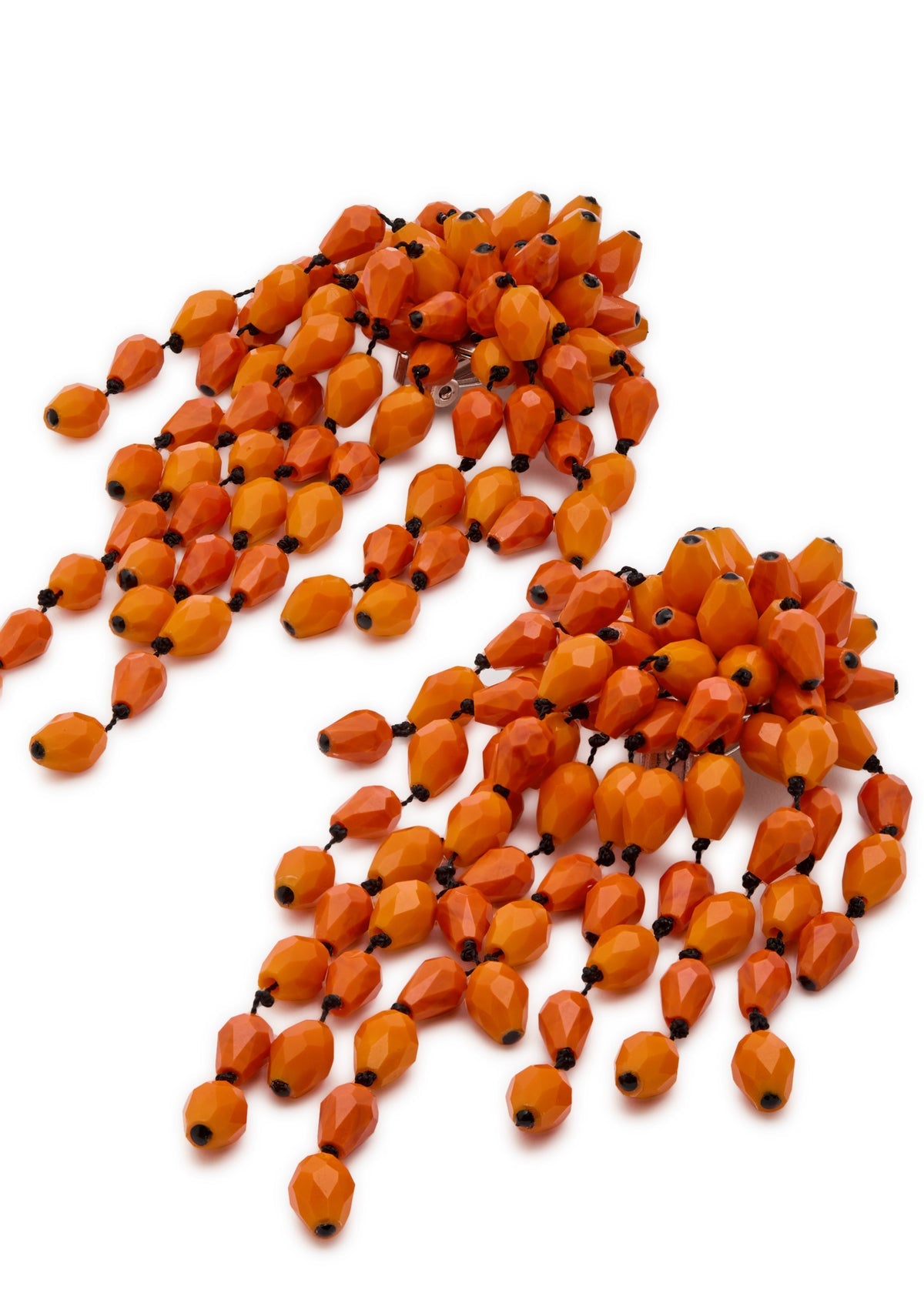 Hanabi Clip Earrings in Orange