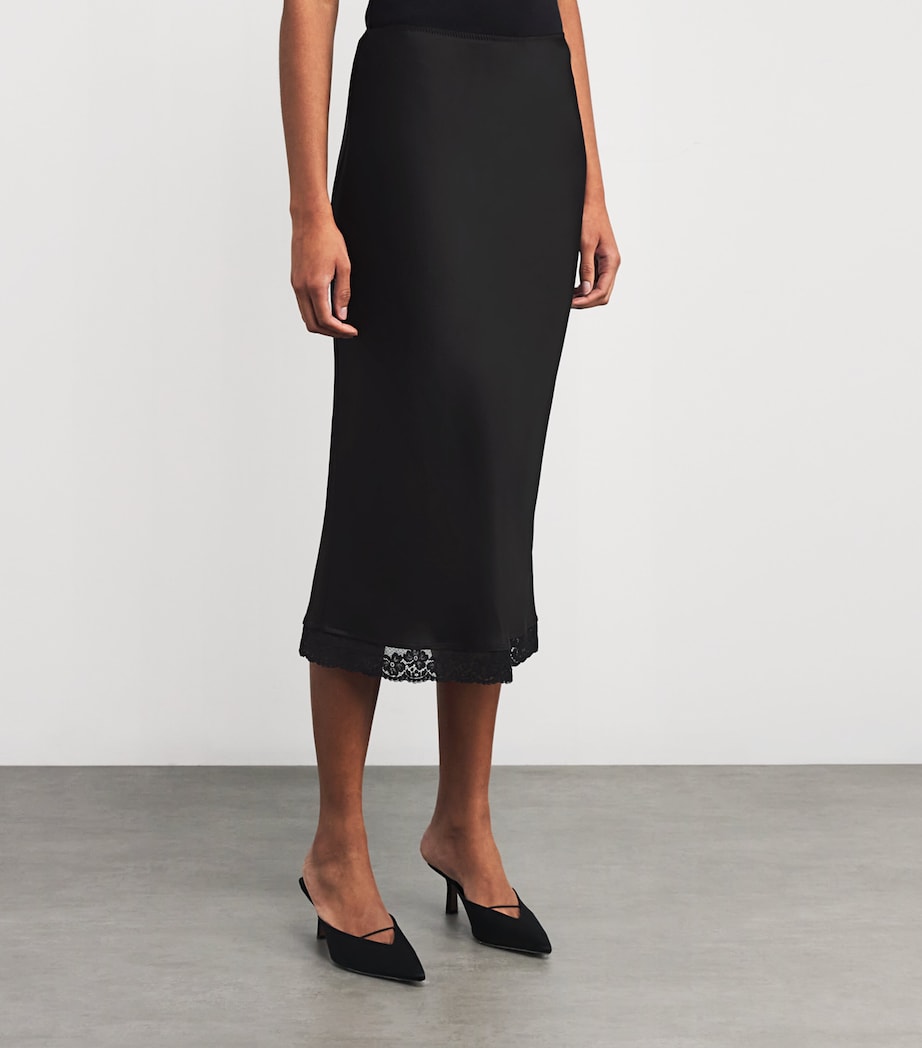 Lace Trimmed Slip Skirt
