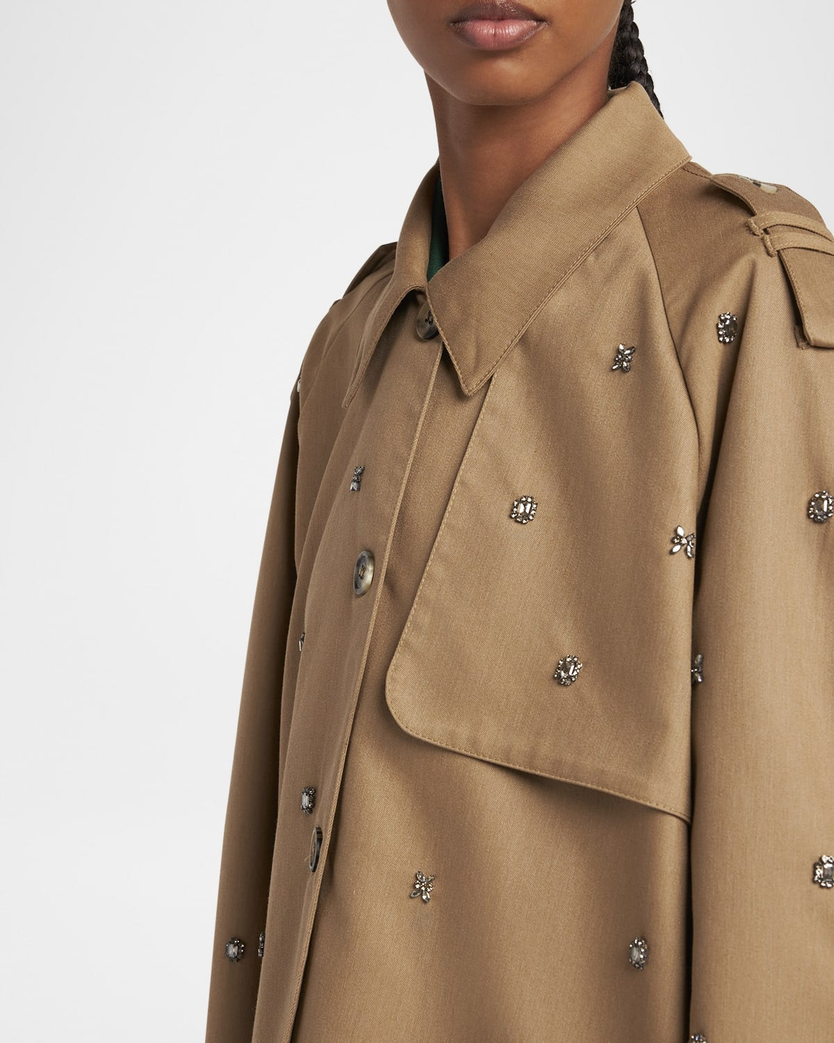 Embellished Noa Short Trench
