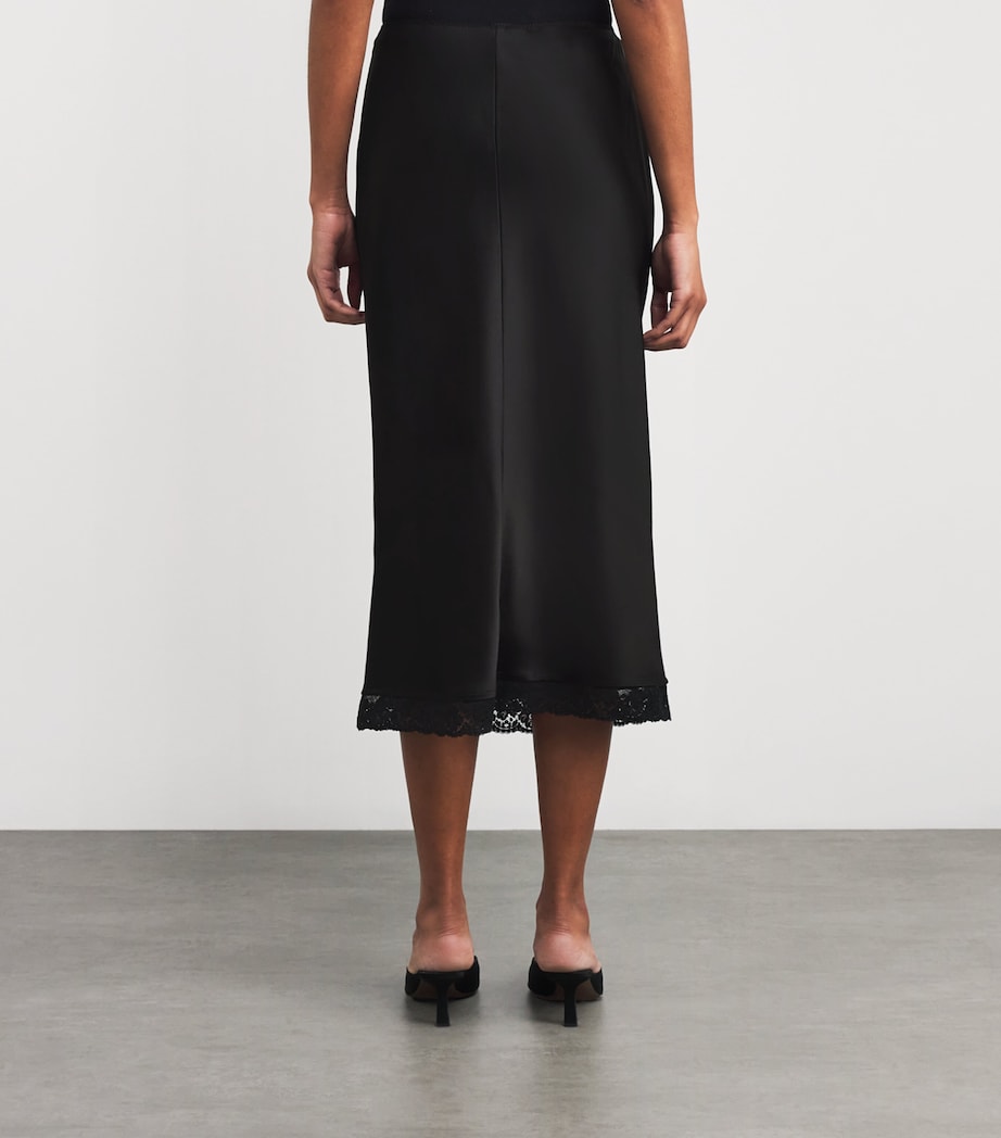 Lace Trimmed Slip Skirt