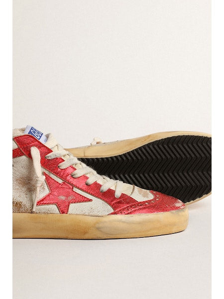 Mid Star Vintage Leather Beige/Red