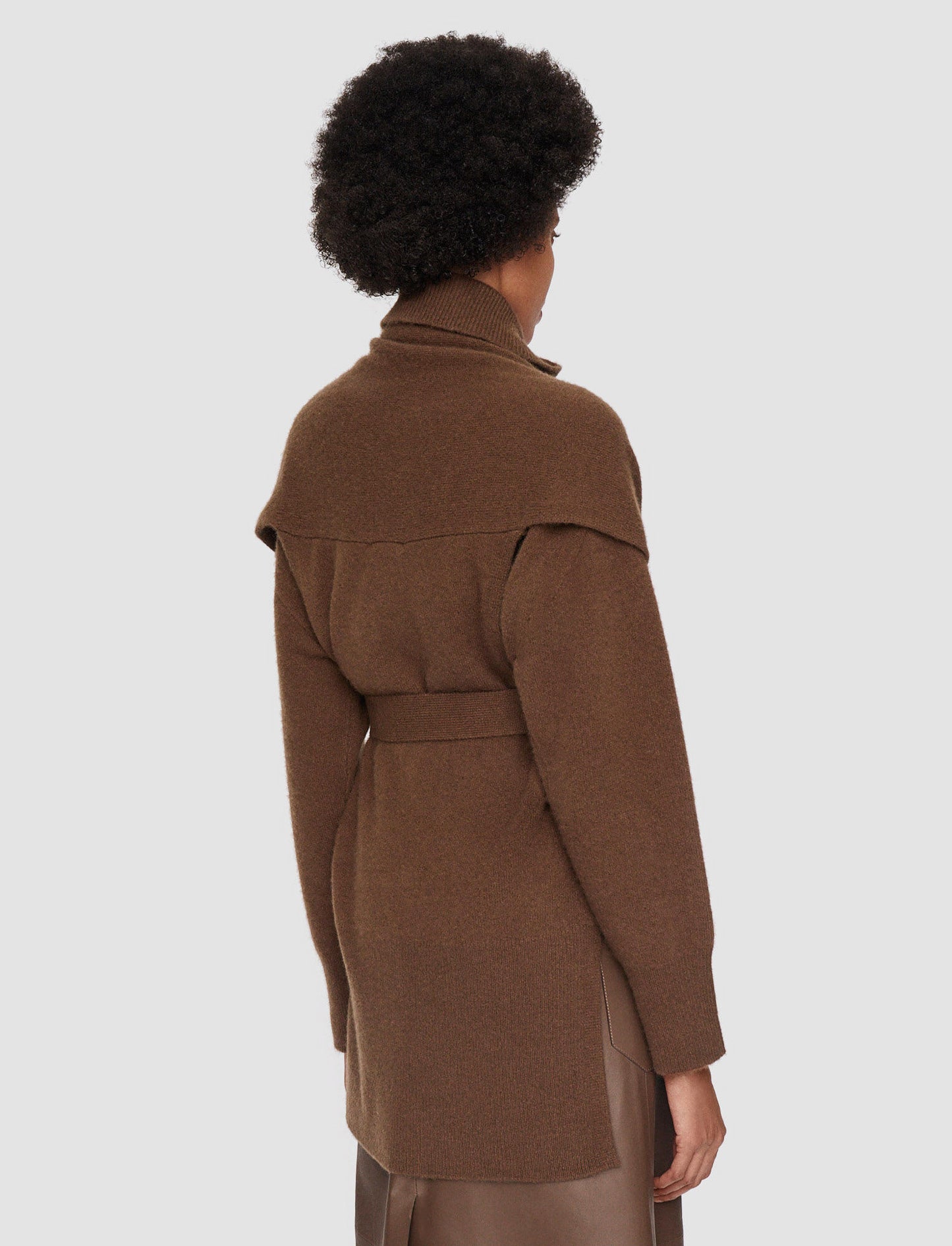 Brushed Cashmere Wrap Cardigan