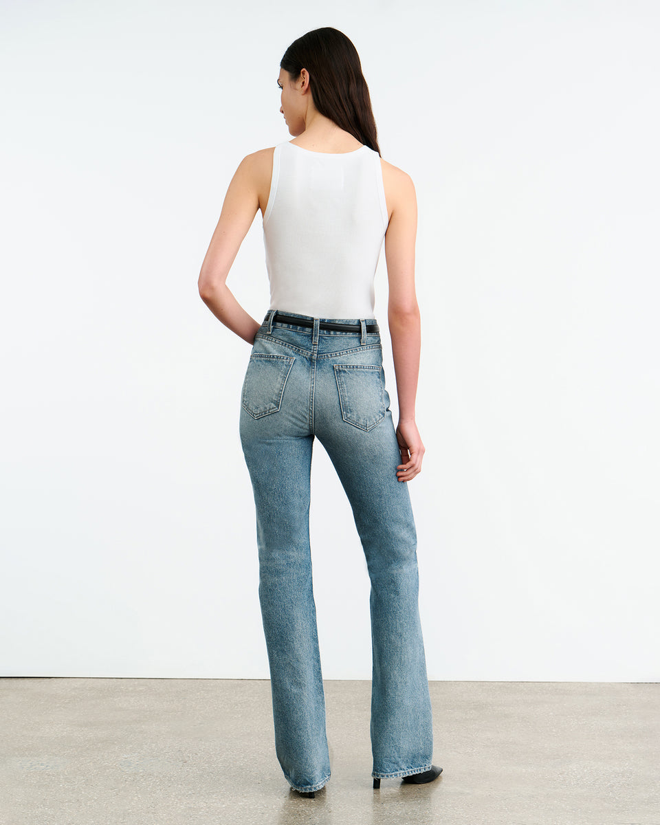 Jennifer Rib Tank in white