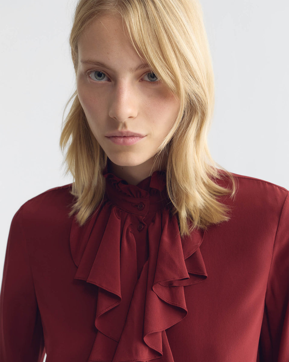 Lily Blouse in Crimson