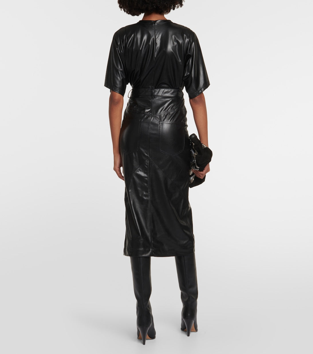 Breanne Leather Like Skirt