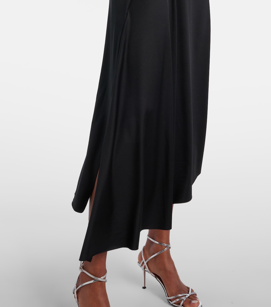 Draped Sleeve Midi Dress