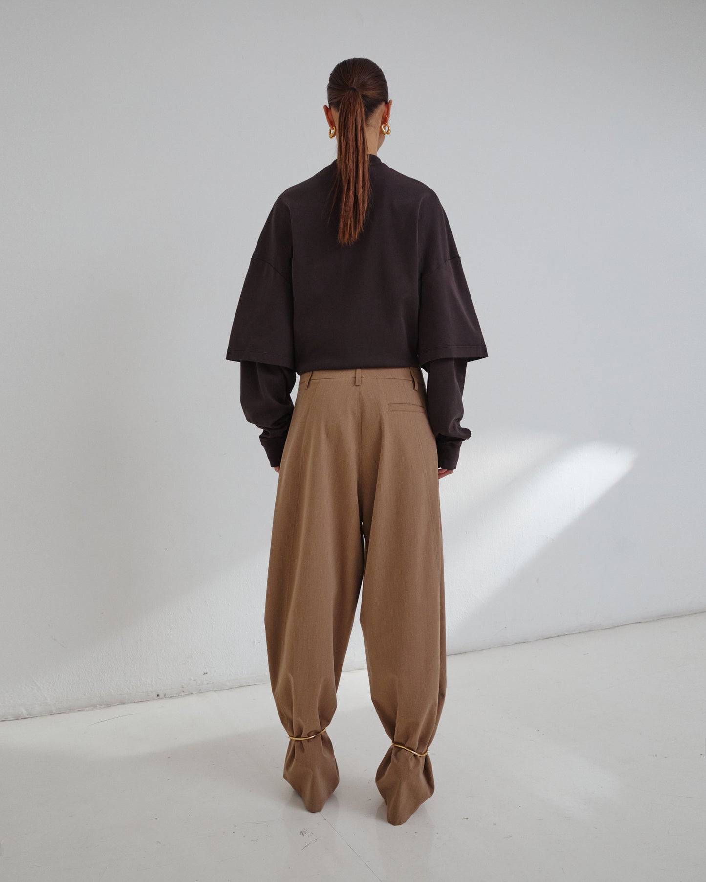 Phebe Cuff Adorned Wide Leg Pants