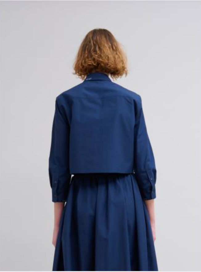 Organic Poplin Cropped Shirt