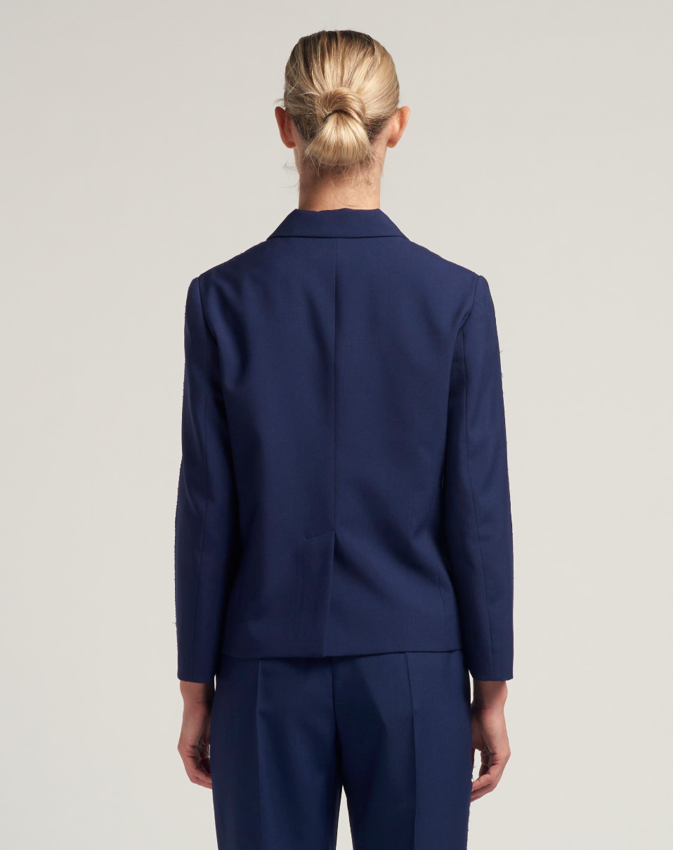 Contrasting Tropical Wool Jacket