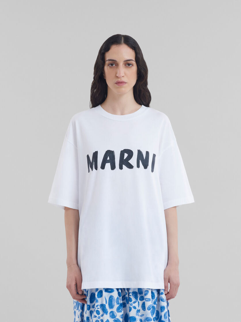White Organic T-Shirt with Logo