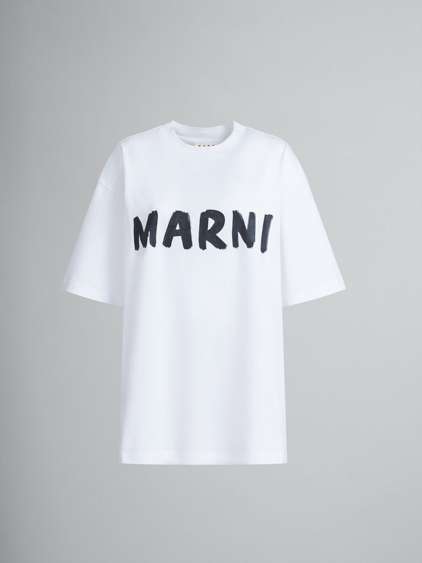 White Organic T-Shirt with Logo