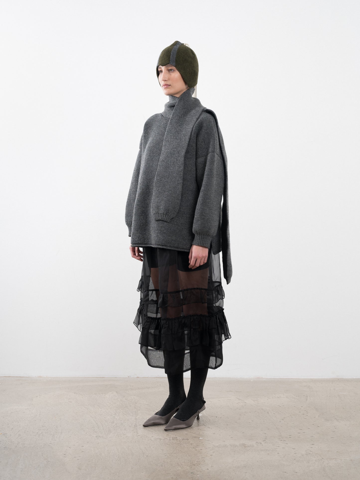 British Merino Wrap Neck Pullover