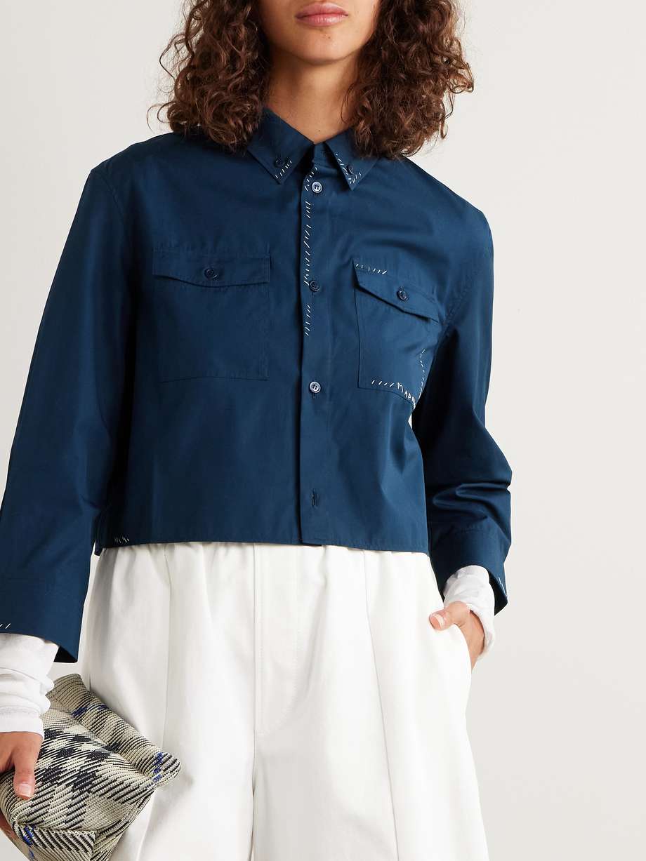Organic Poplin Cropped Shirt