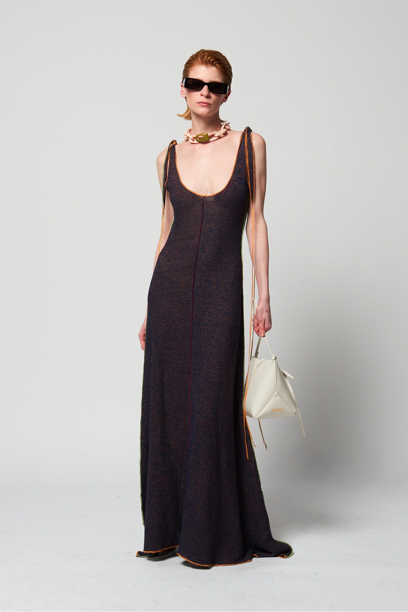 Metal and Resin Chain Necklace