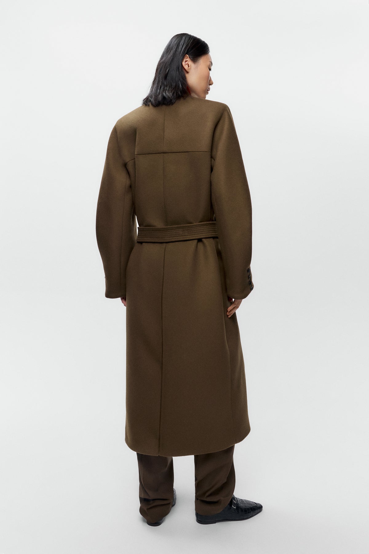 Virgin Wool Long Coat