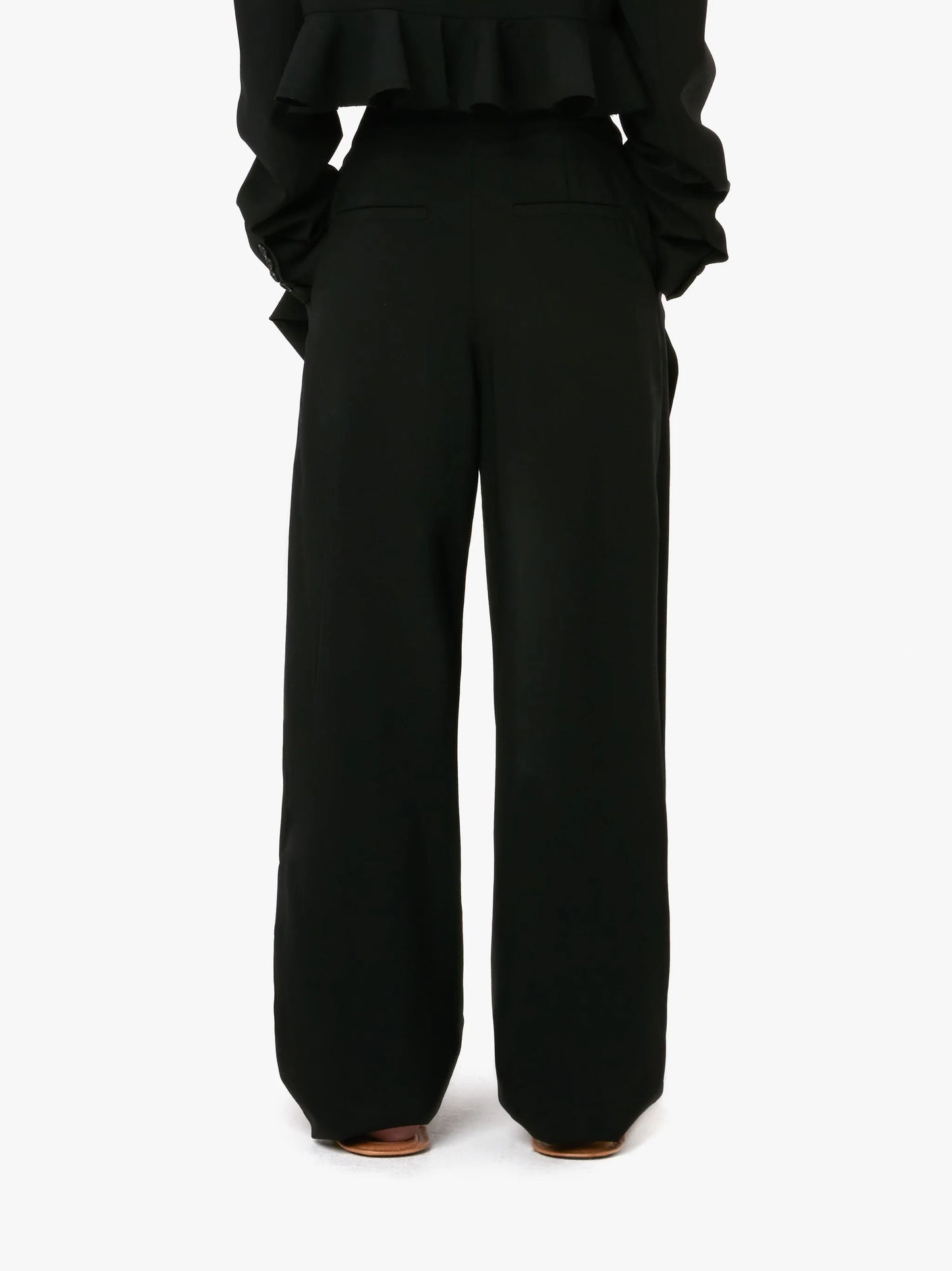 Padlock Strap Fold Over Trousers