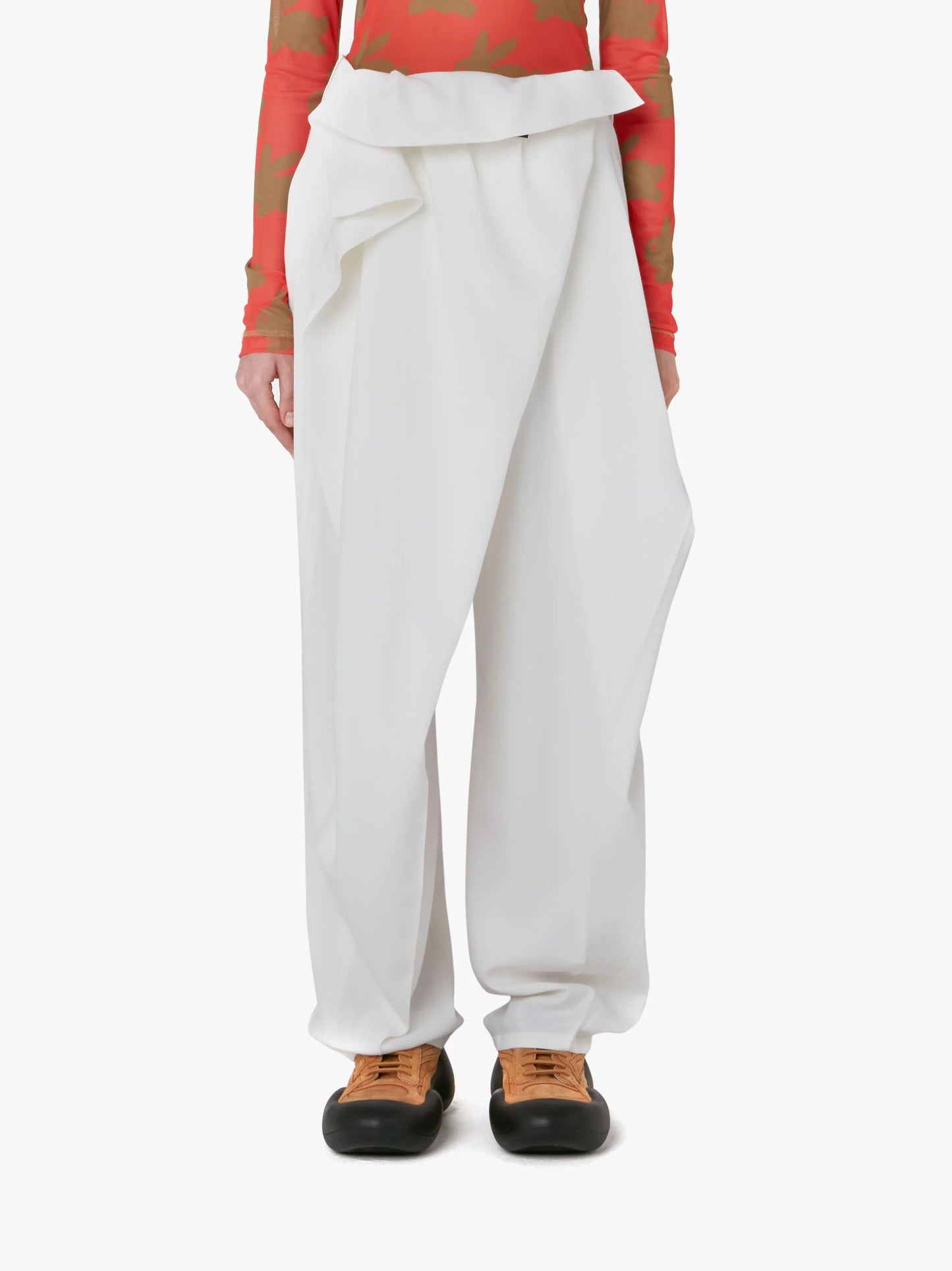 Padlock Strap Fold Over Trousers