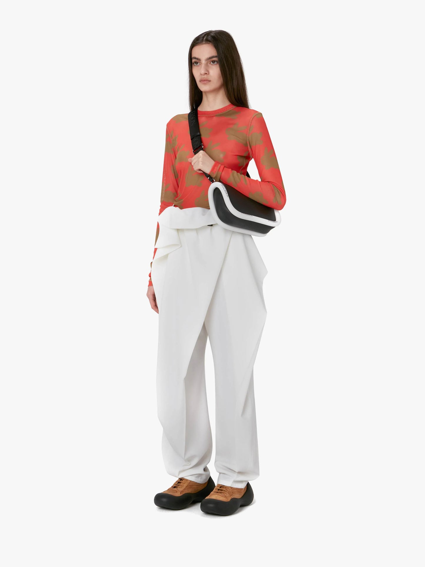 Padlock Strap Fold Over Trousers