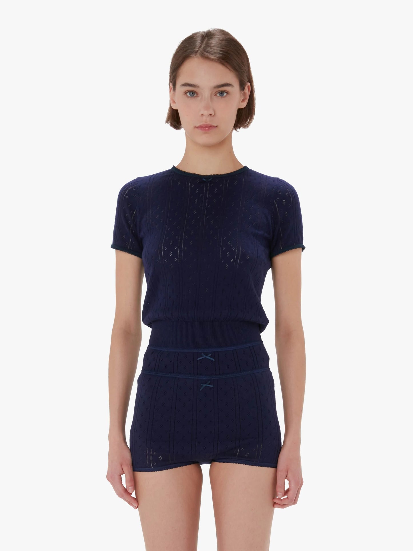 Pointelle Cap Sleeve Top