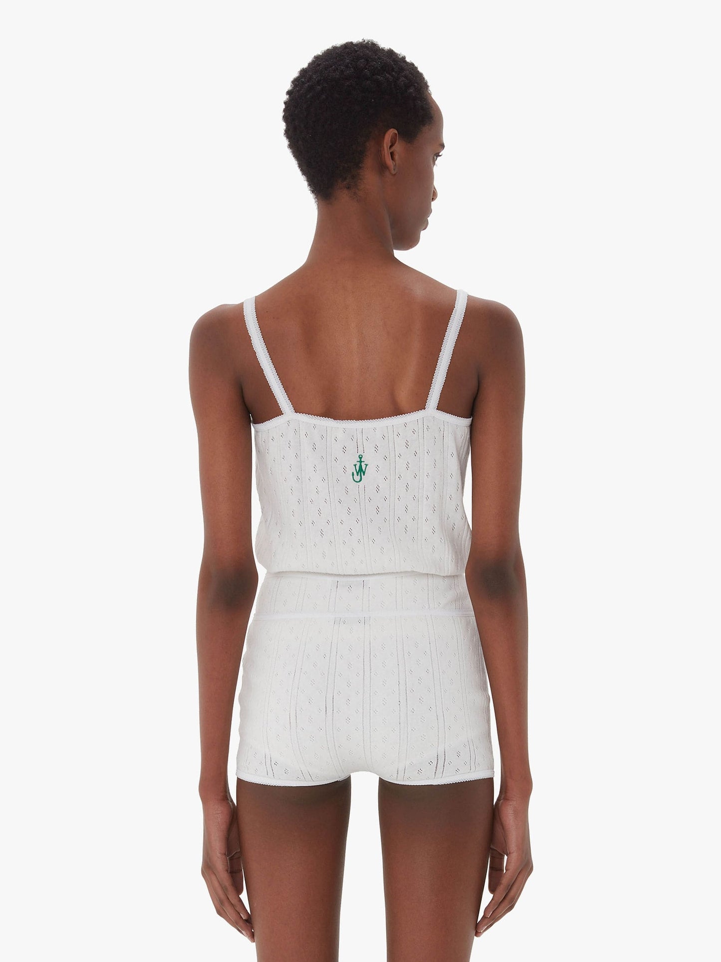 Pointelle Straight Neck Vest