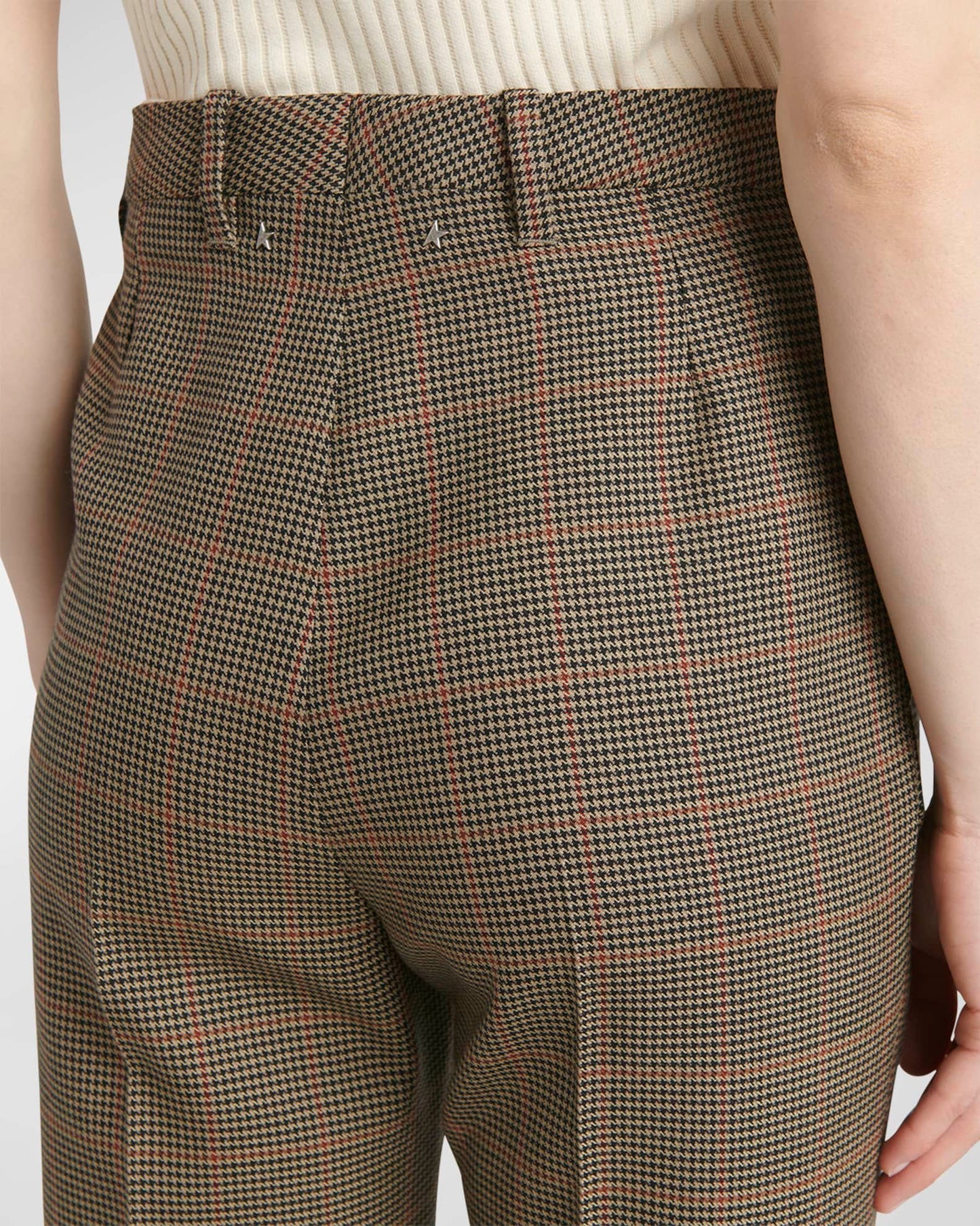Pied De Poule Check Relaxed Pant