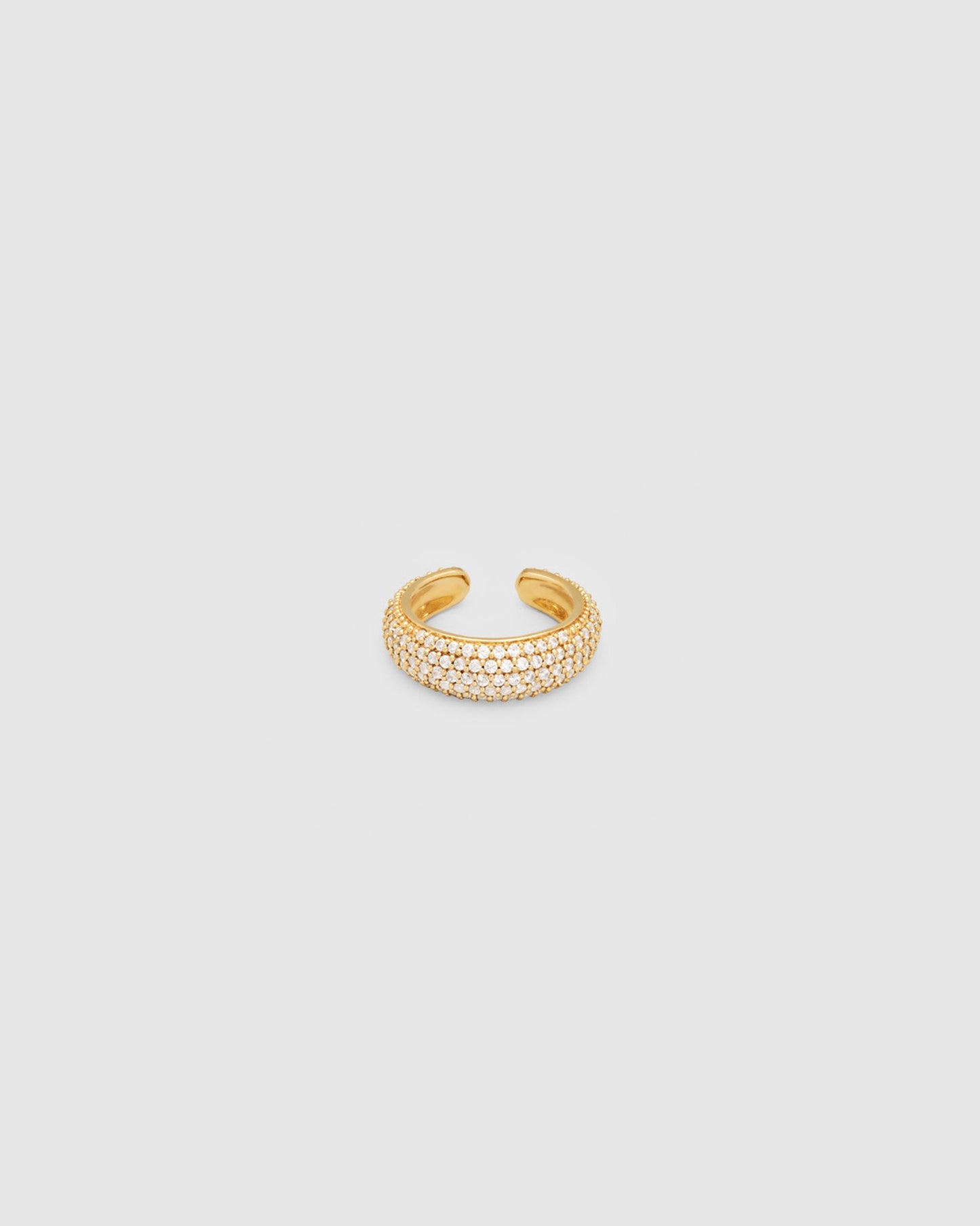 Ear Cuff Thick Zirconia Gold