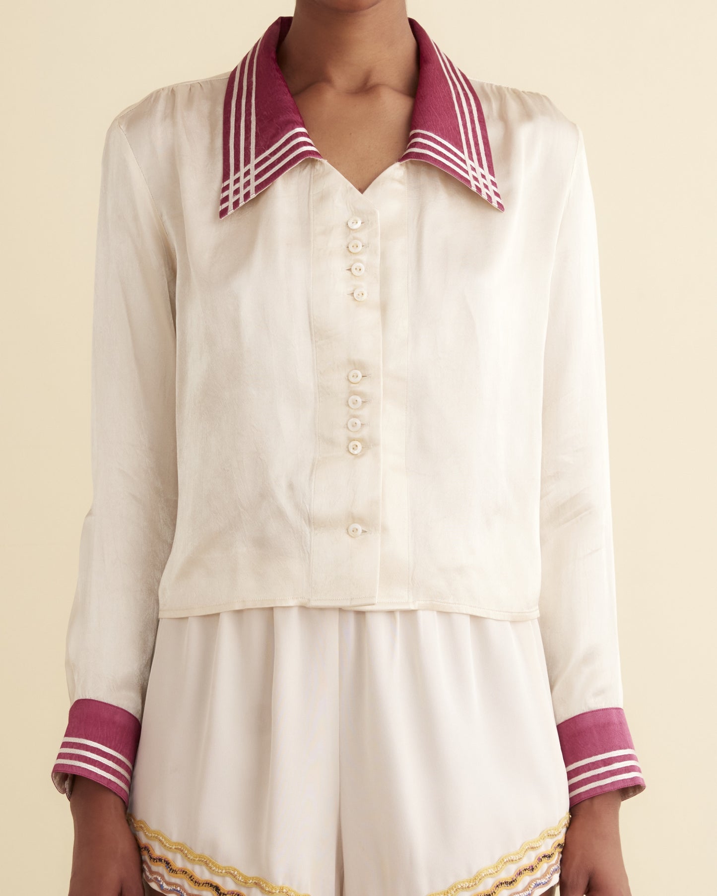 Satin Crosshatch Shirt