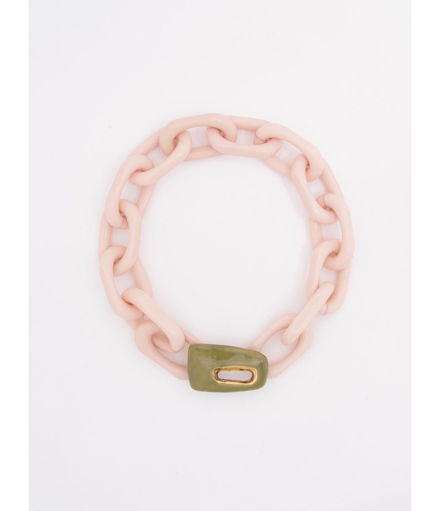 Metal and Resin Chain Necklace