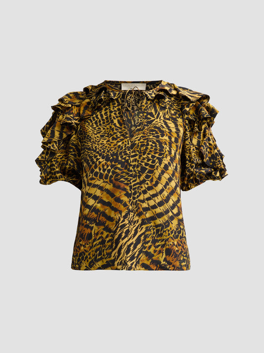 Josephine Short Sleeve Silk Top