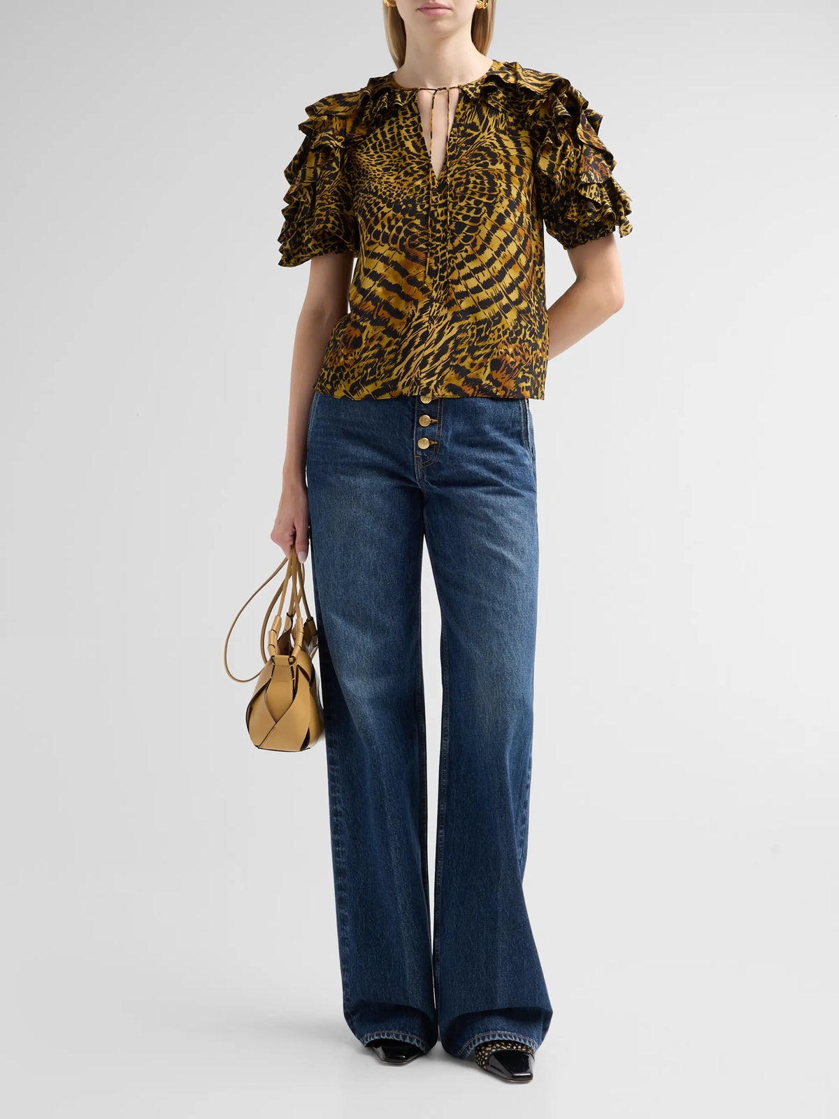 Josephine Short Sleeve Silk Top