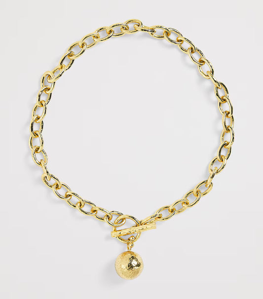 Oval Chain Charm Necklace
