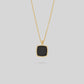 Cushion Pendant Onyx Gold