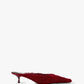 Sloan Mule In Cherry Red Embroidered Satin