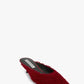 Sloan Mule In Cherry Red Embroidered Satin