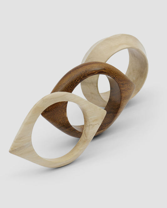Wood Eye Set Of Cuffs