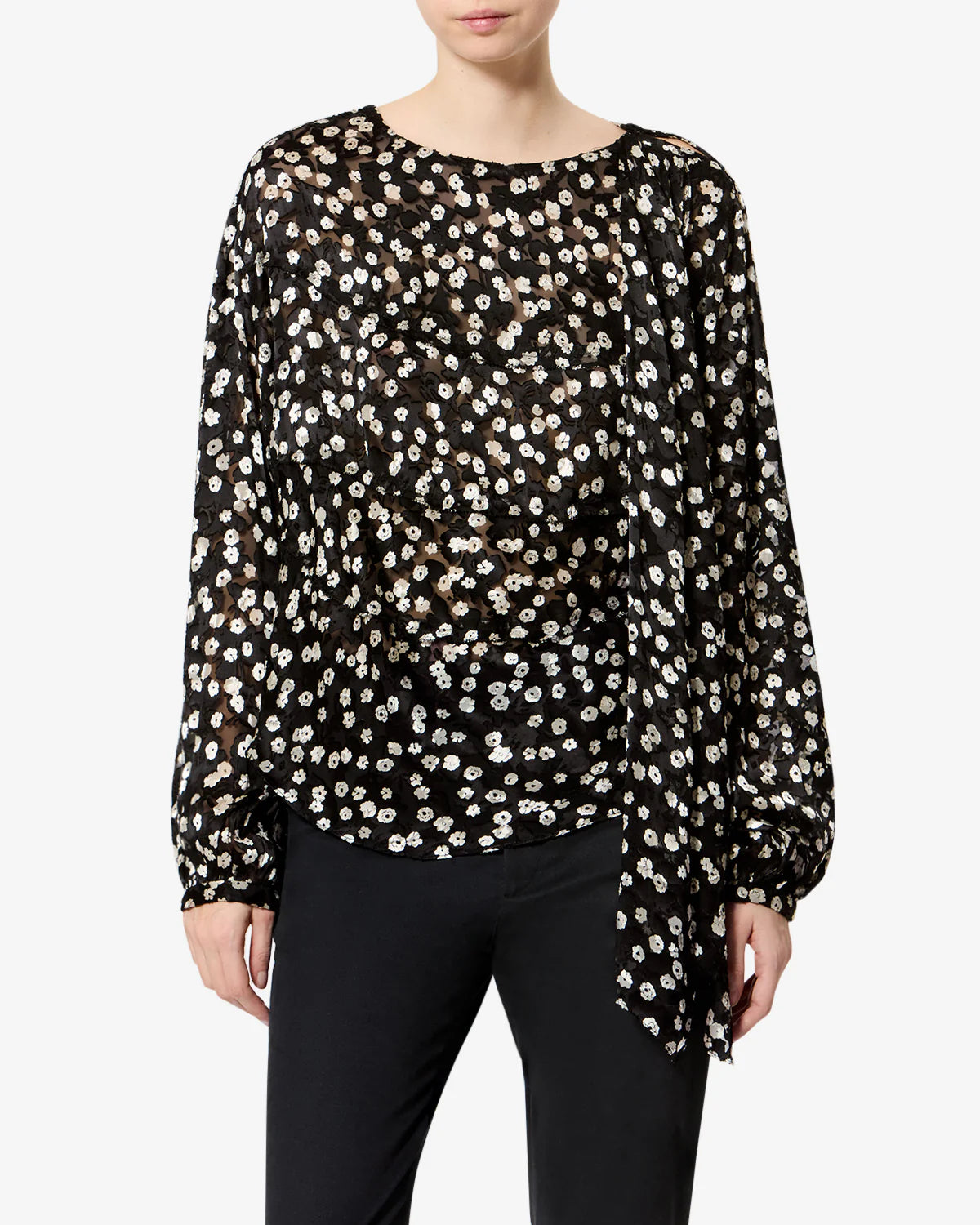 Firma Floral Silk Devore Blouse