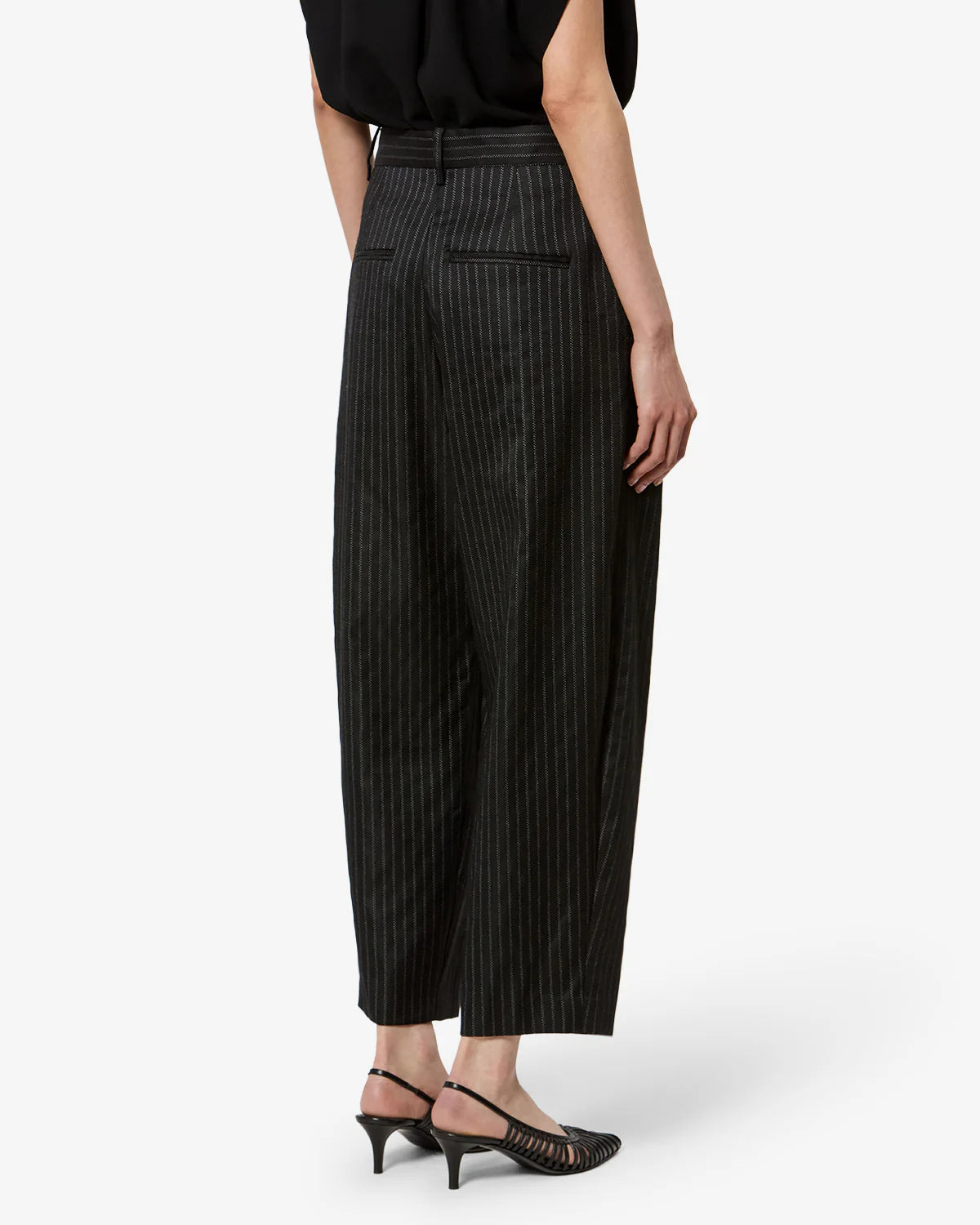 Janice Stripe Wool Trousers