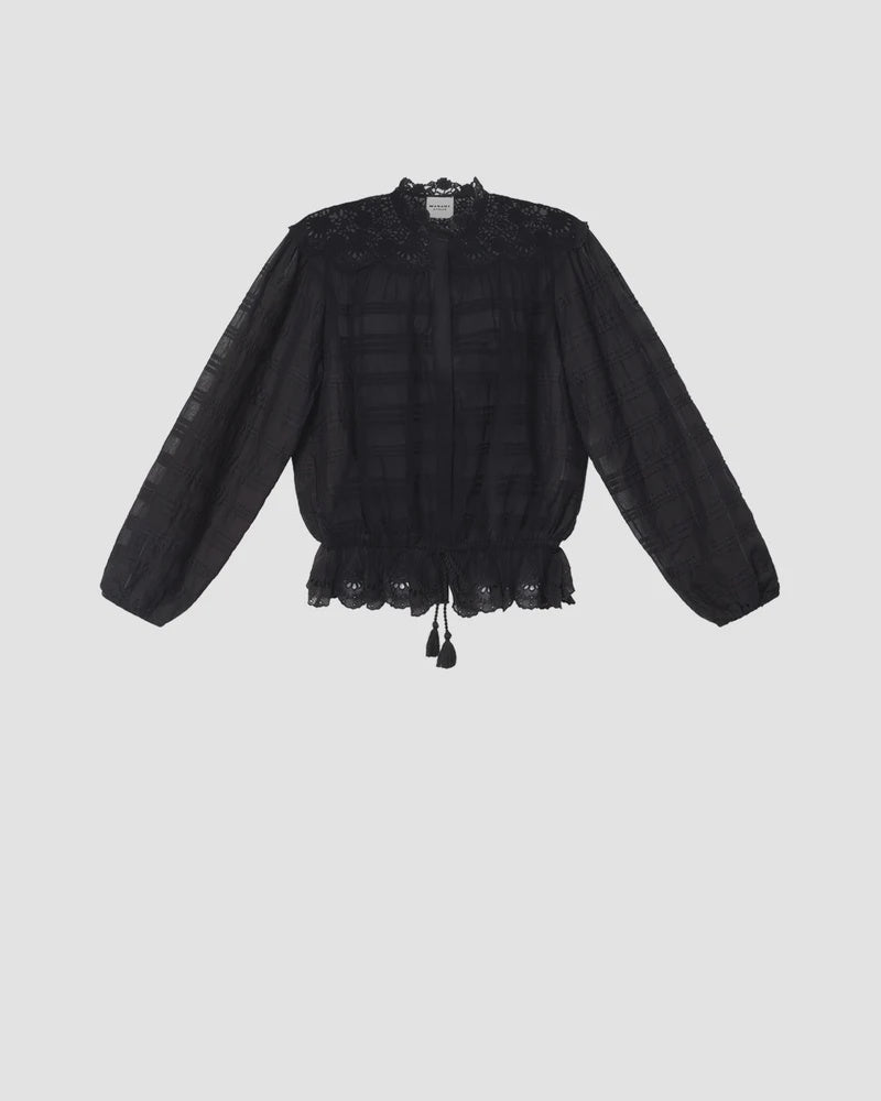 Polly Floral Lacy Cotton Blouse