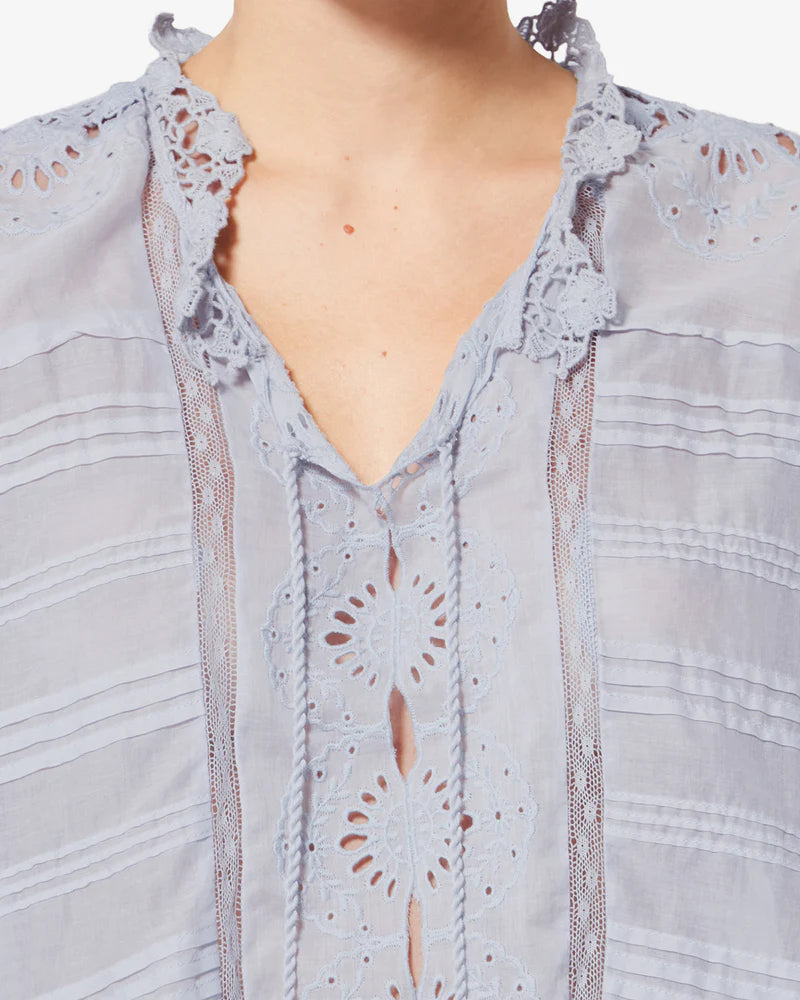 Payton Floral Lacy Cotton Top