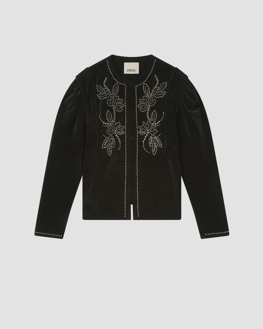 Pietra Studded Velvet Jacket