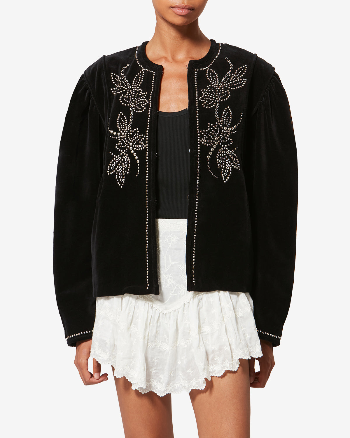 Pietra Studded Velvet Jacket