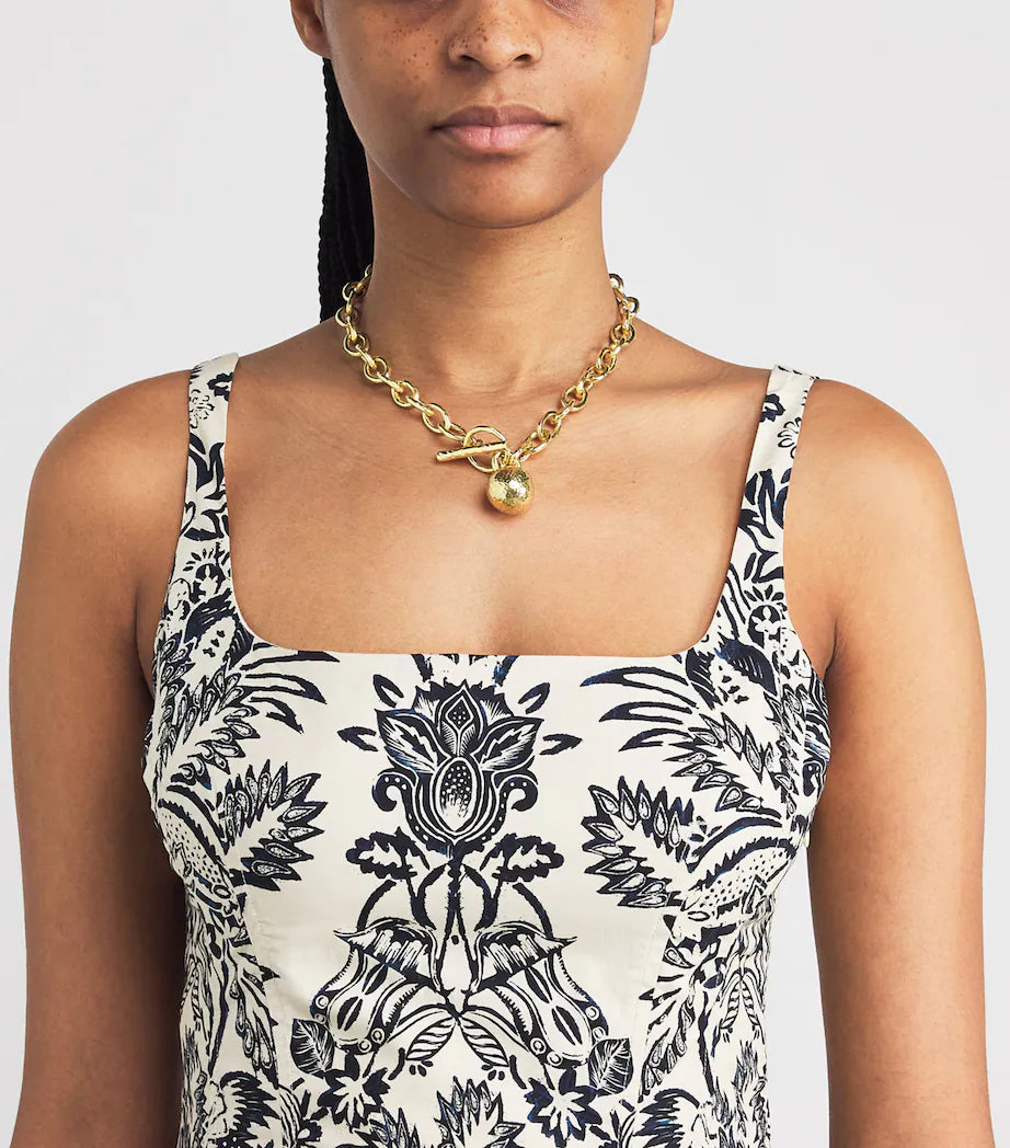 Oval Chain Charm Necklace