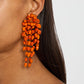 Hanabi Clip Earrings in Orange