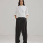 Phebe Chain Adorned Double Sided Wide-Leg Pants