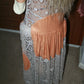 Vintage Filet Lace  Crystal Dress